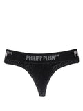 Philipp Plein Tanga metallizzato con cristalli