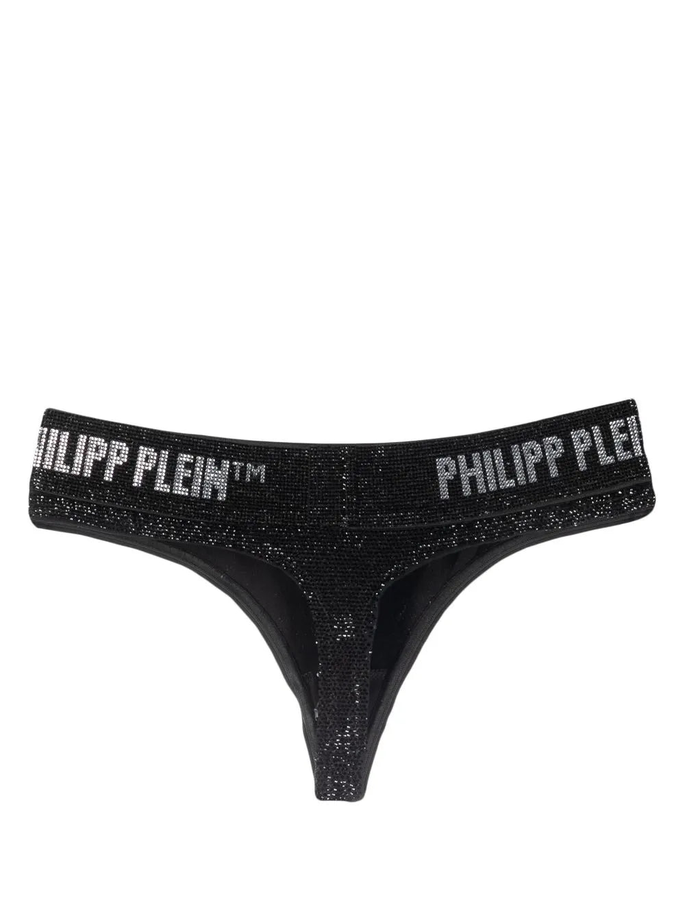 Philipp Plein Tanga metallizzato con cristalli