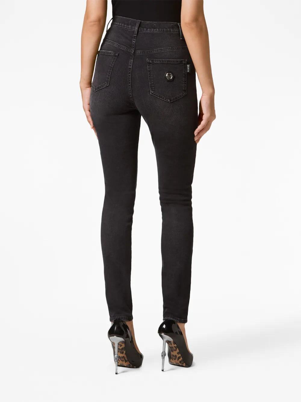 Philipp Plein Jeans skinny con effetto vissuto