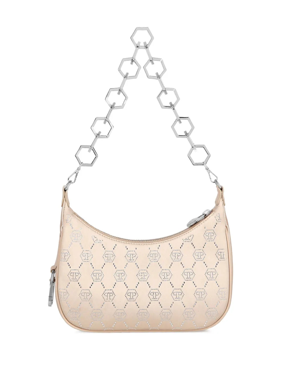 Philipp Plein Borsa a spalla con strass e monogramma
