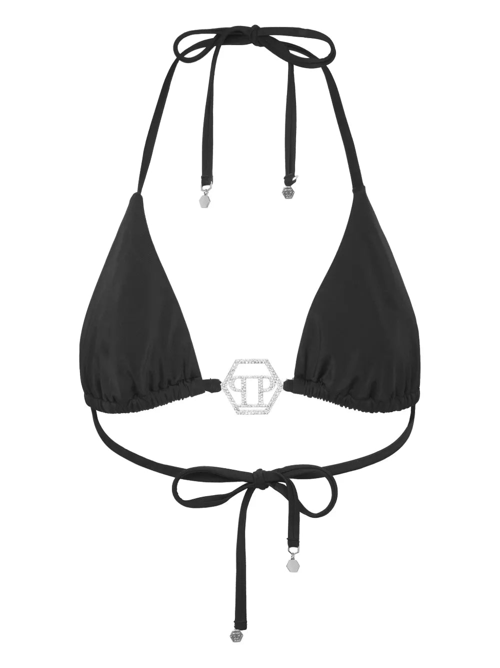 Philipp Plein Top bikini a triangolo Crystal Hexagon