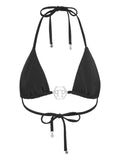 Philipp Plein Top bikini a triangolo Crystal Hexagon