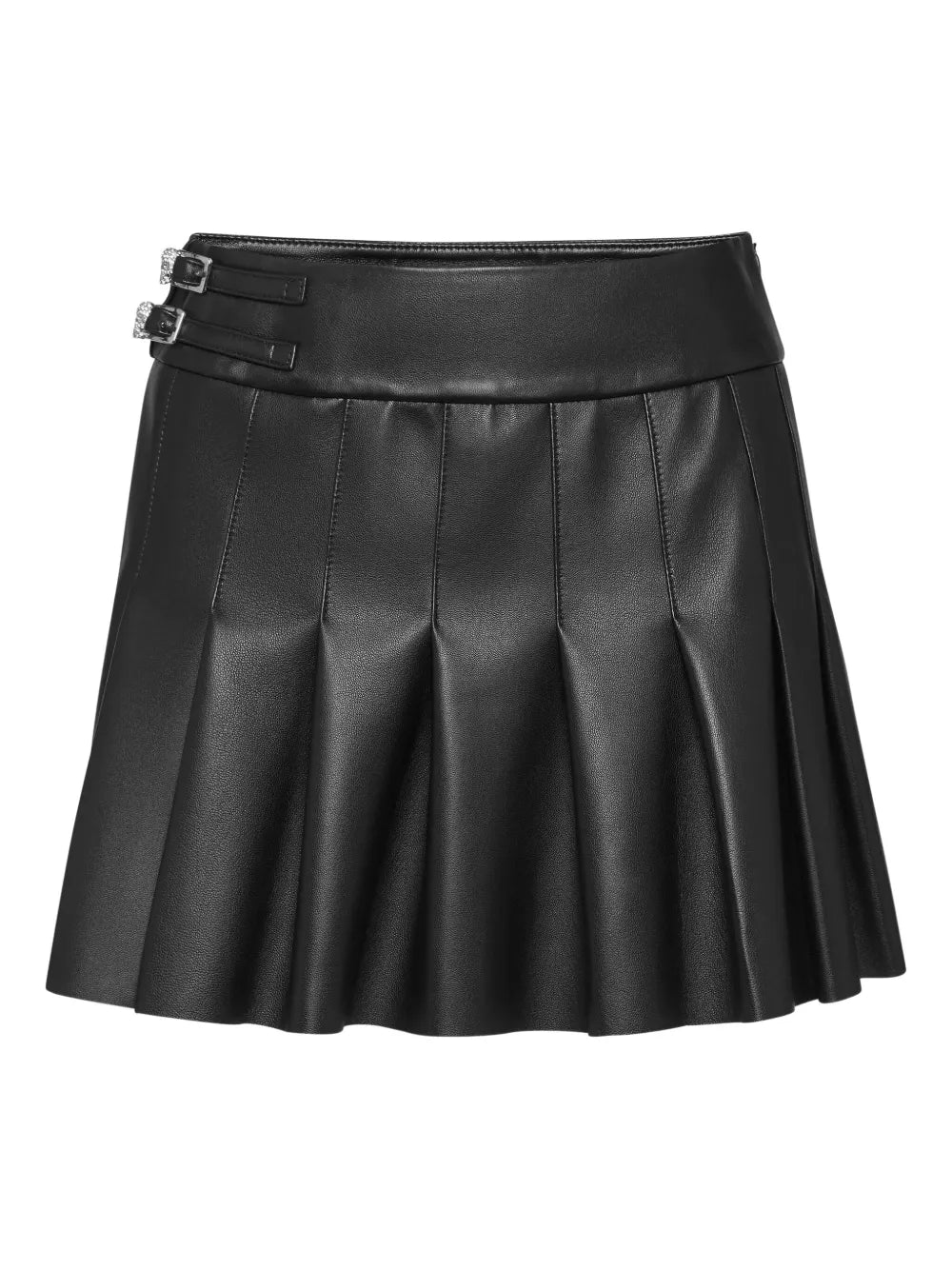 Philipp Plein Minigonna plissettata in pelle