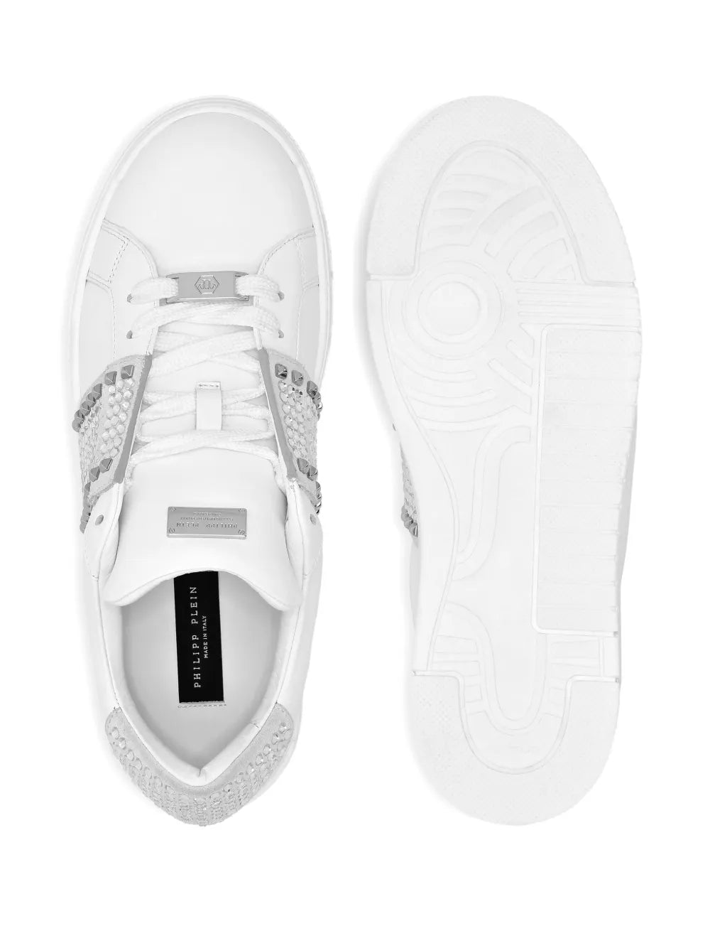 Philipp Plein Sneakers in pelle con cristalli