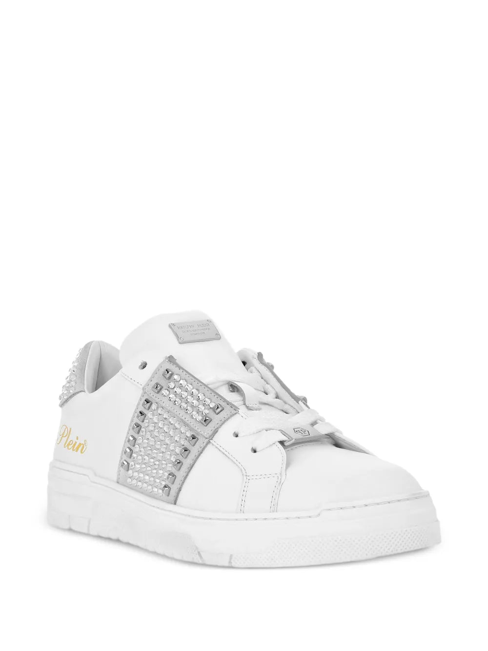 Philipp Plein Sneakers in pelle con cristalli