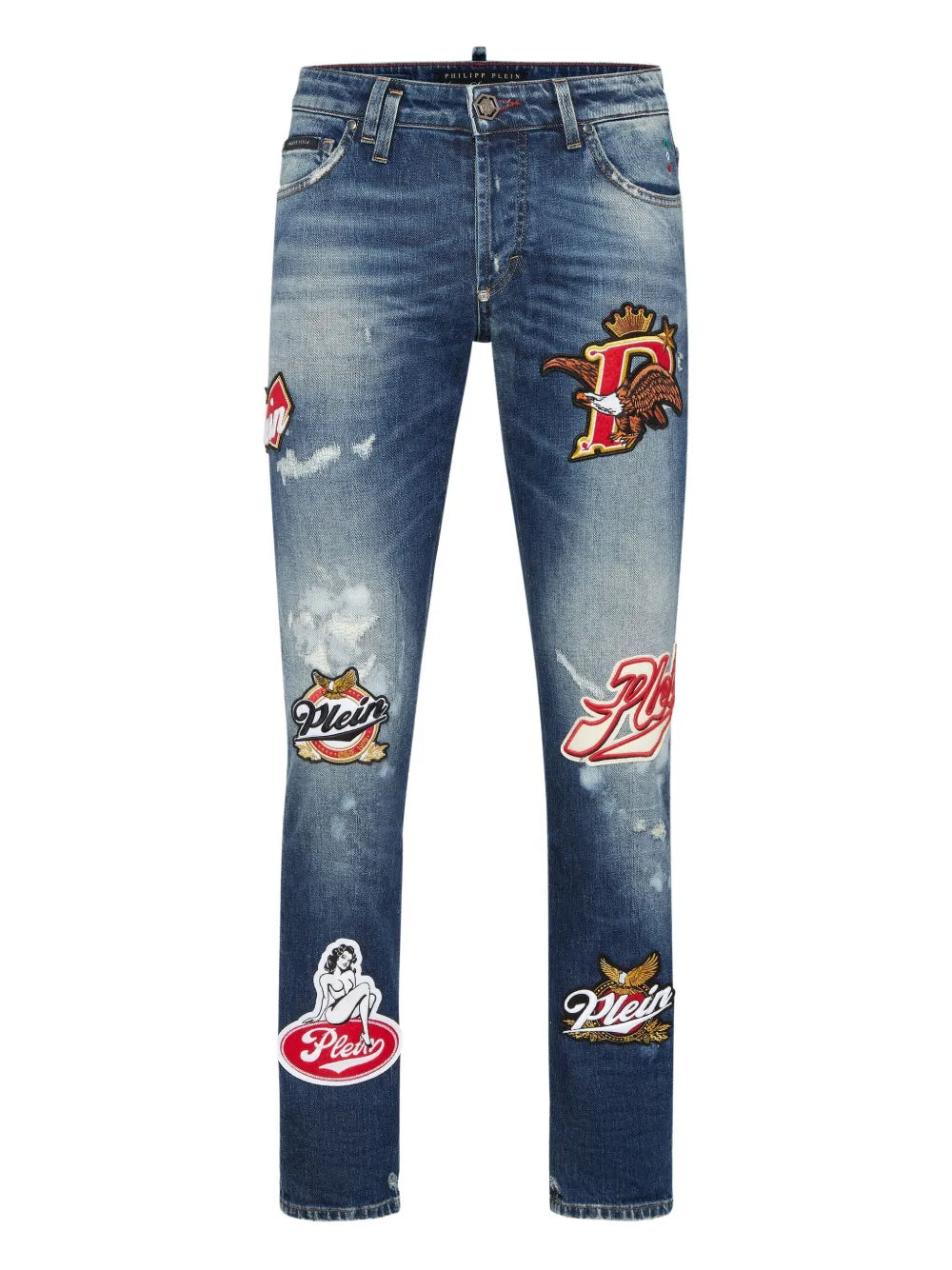 Philipp Plein Jeans con effetto vissuto