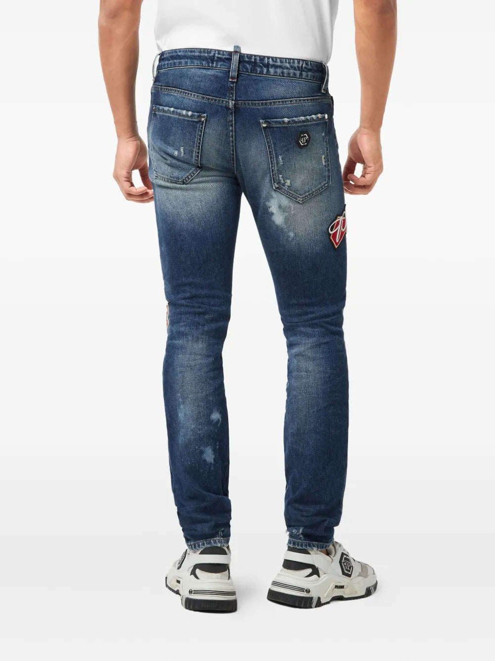 Philipp Plein Jeans con effetto vissuto