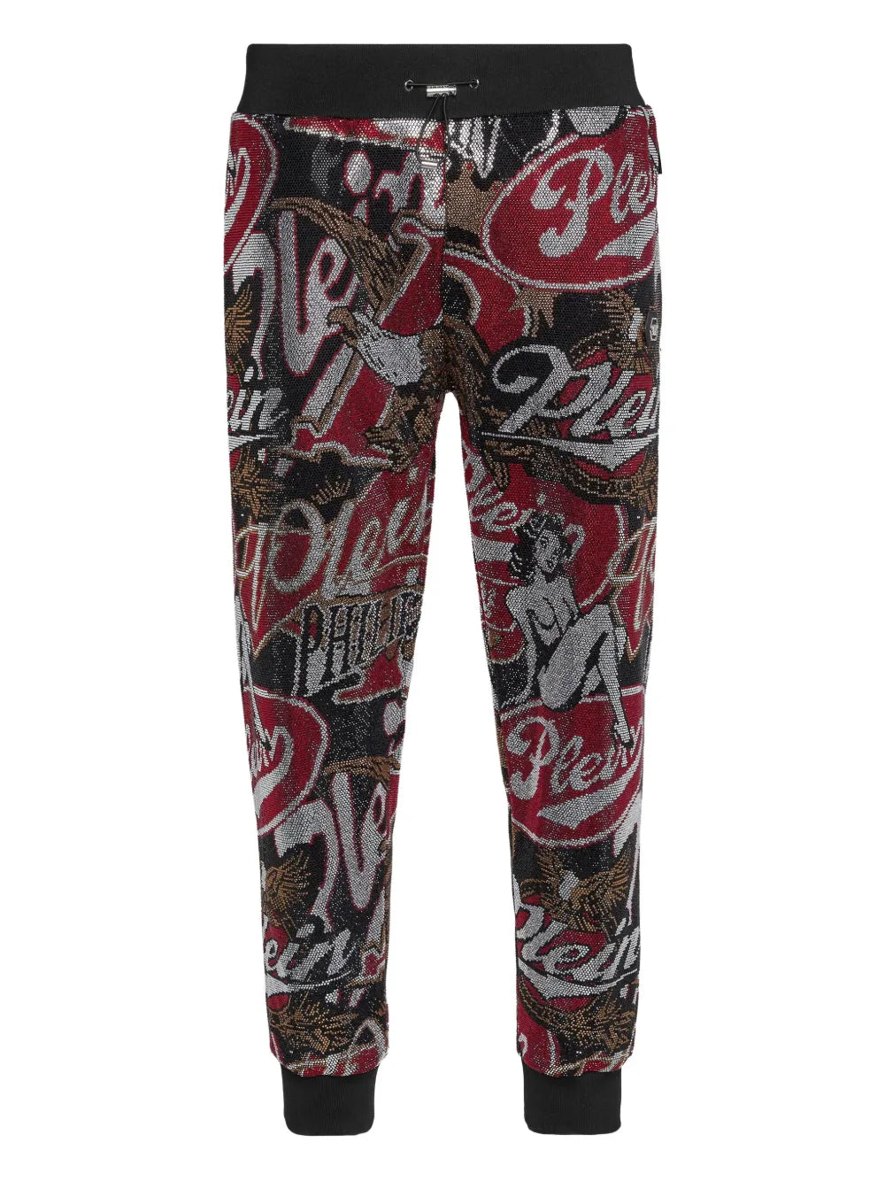 Philipp Plein Pantaloni sportivi Plein Beer Stones con logo e strass
