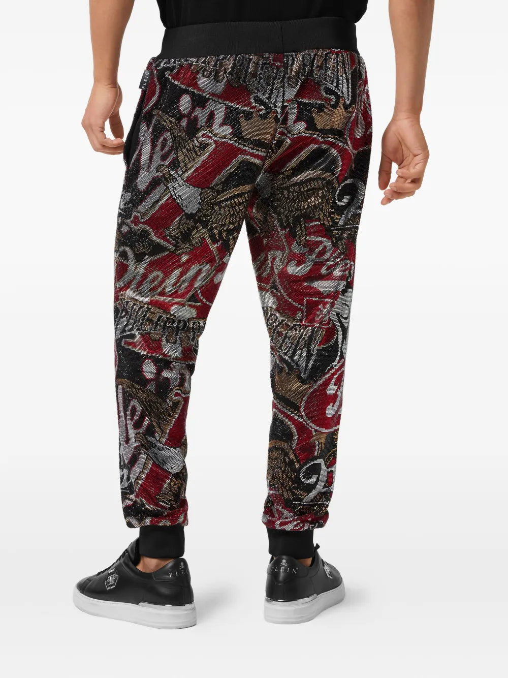 Philipp Plein Pantaloni sportivi Plein Beer Stones con logo e strass
