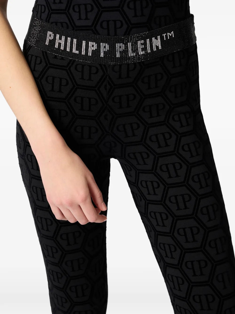 Philipp Plein Leggings con monogramma