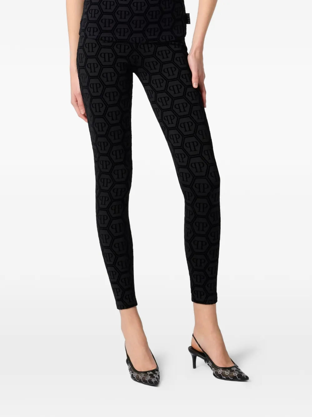 Philipp Plein Leggings con monogramma