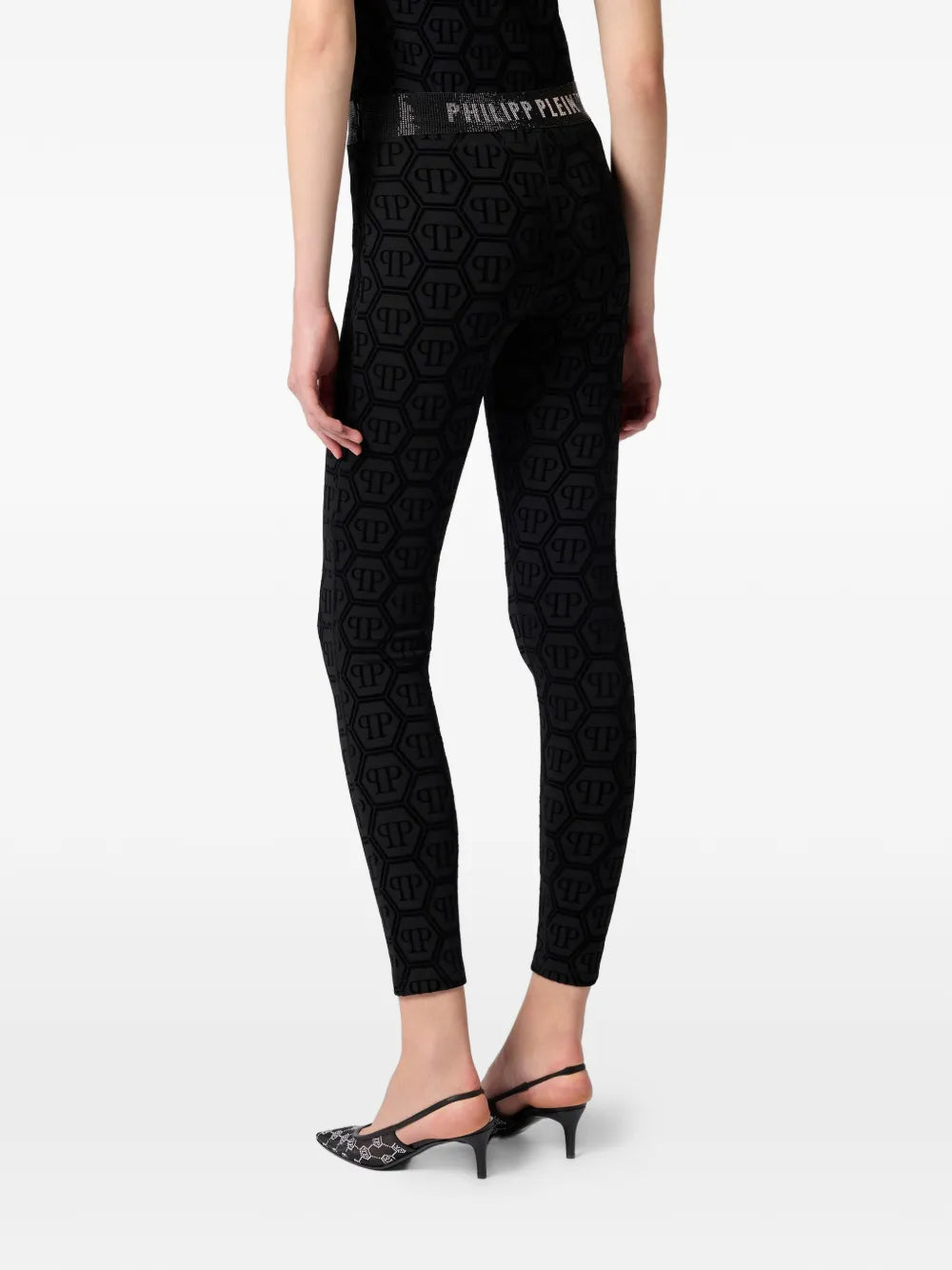 Philipp Plein Leggings con monogramma