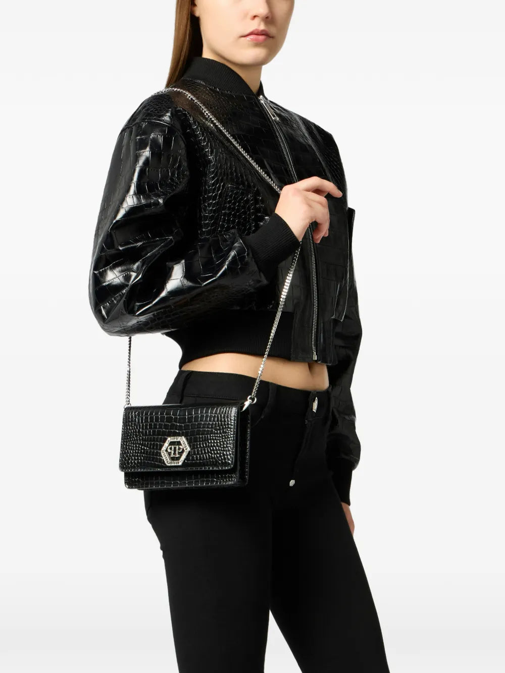 Philipp Plein Clutch mini con catena