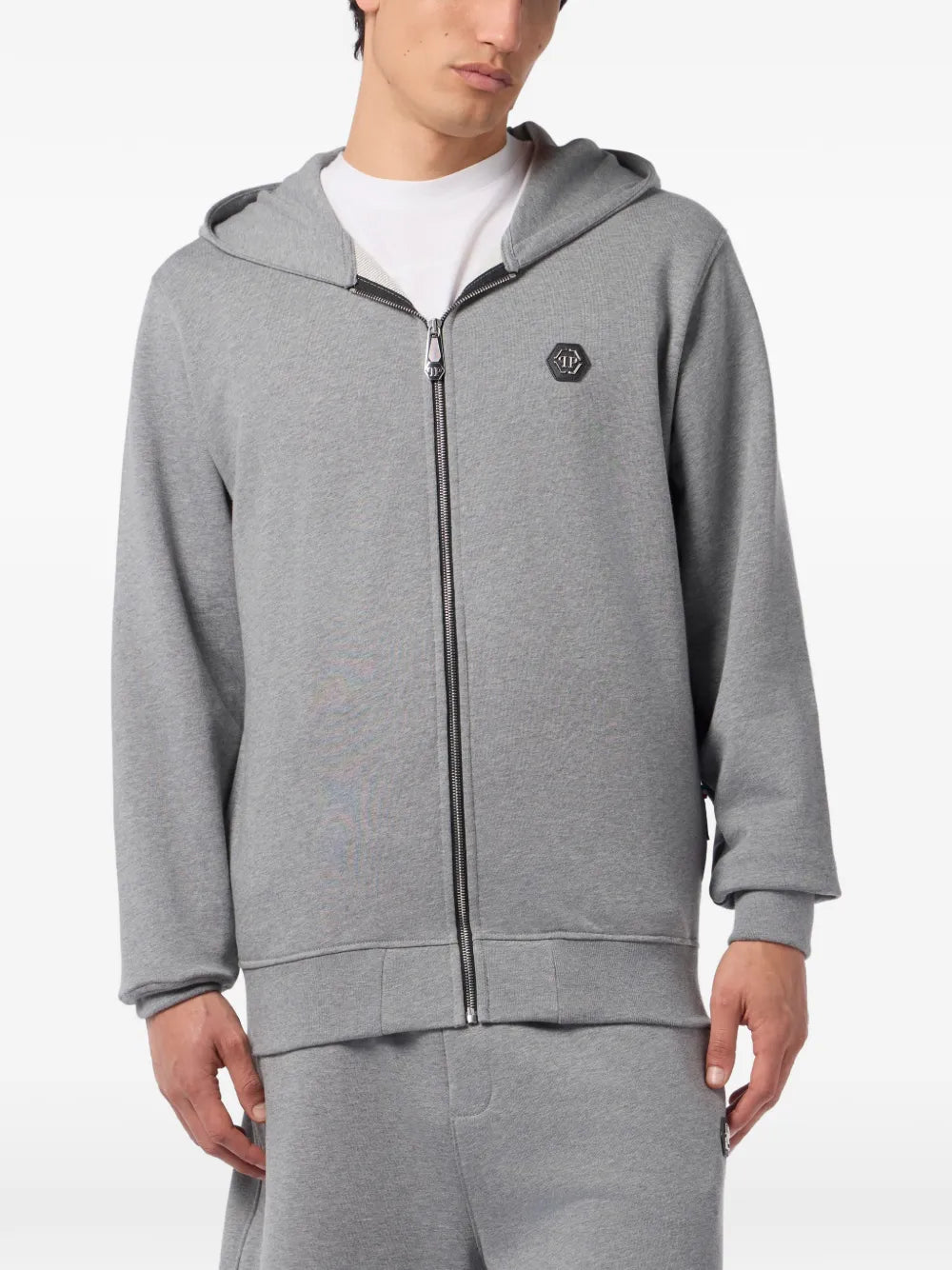 Philipp Plein Felpa con cappuccio e zip