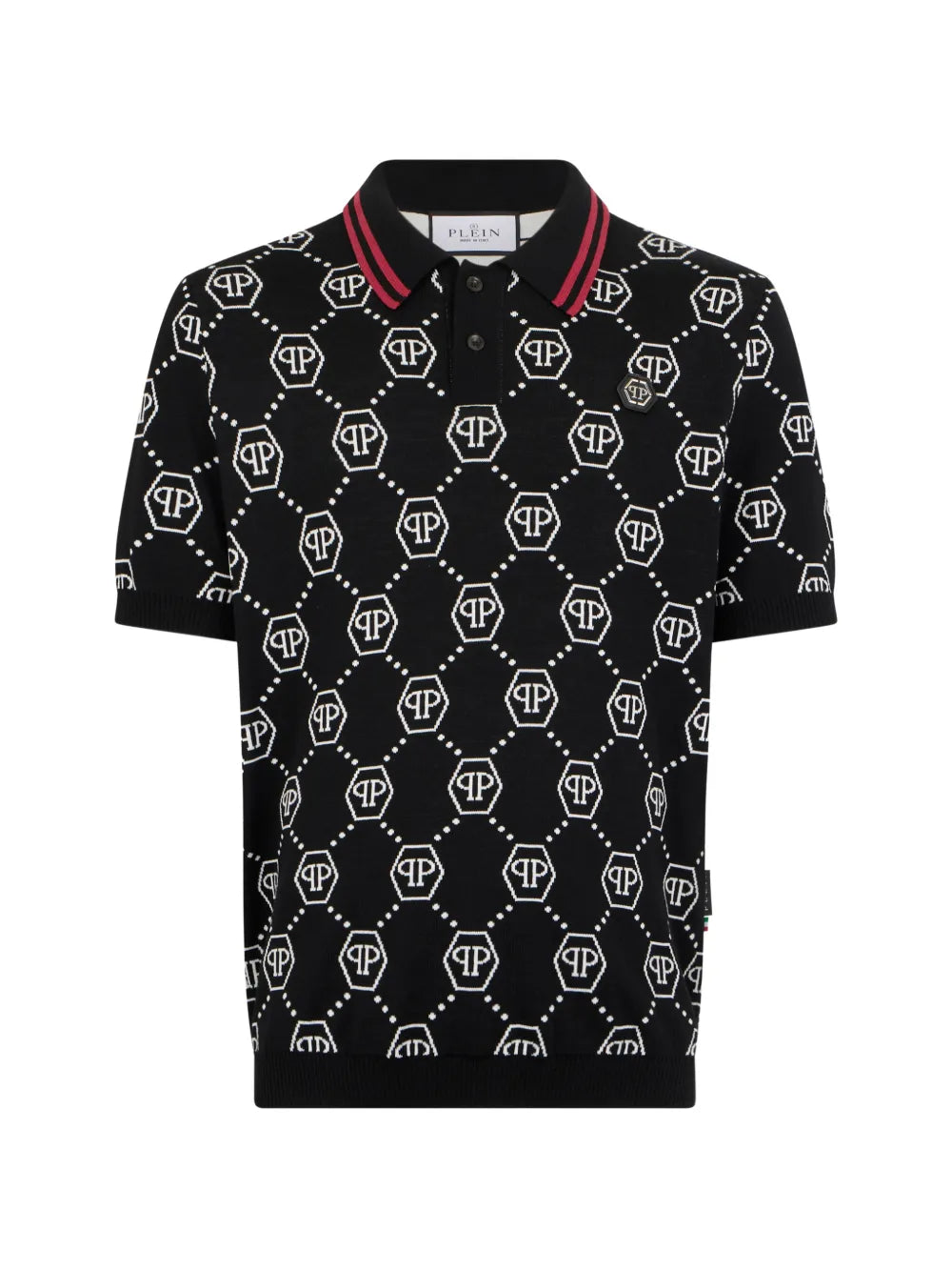 Philipp Plein Polo con monogramma jacquard